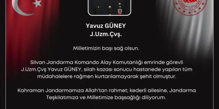 Diyarbakır silvandan şehit haberi