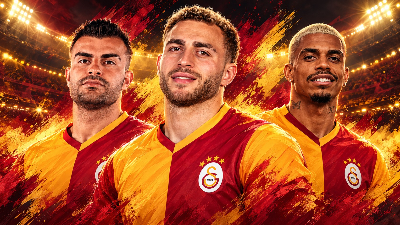 Galatasarayın golcüleri: Abdülkerim, Barış Alper ve Lemina - Galatasaray